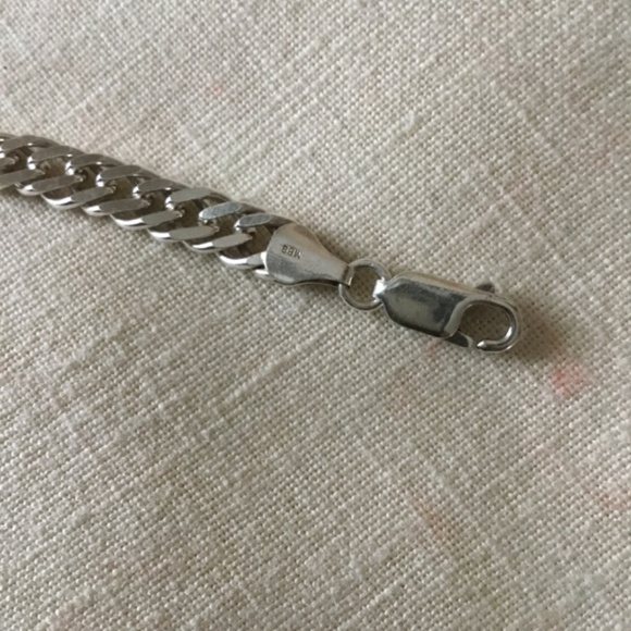 Italian Silver Chain Bracelet - Picture 5 of 6